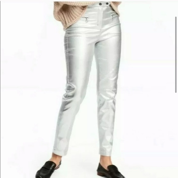 h&m silver pants
